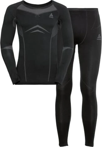 Odlo Fundamentals Performance Warm Set black/odlo graphite grey (Herren)