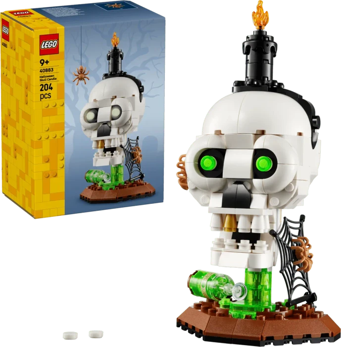LEGO Halloween - Halloweenschädel mit Kerze
