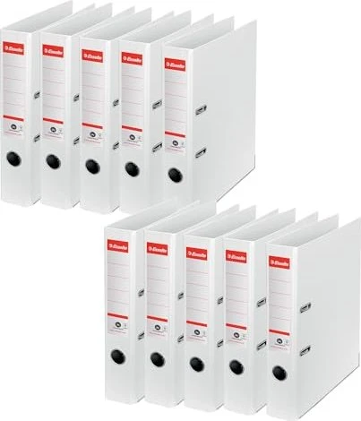 Esselte No. 1 Ordner 2-Ring Recycling, 50mm, A4, weiß, 10er-Pack