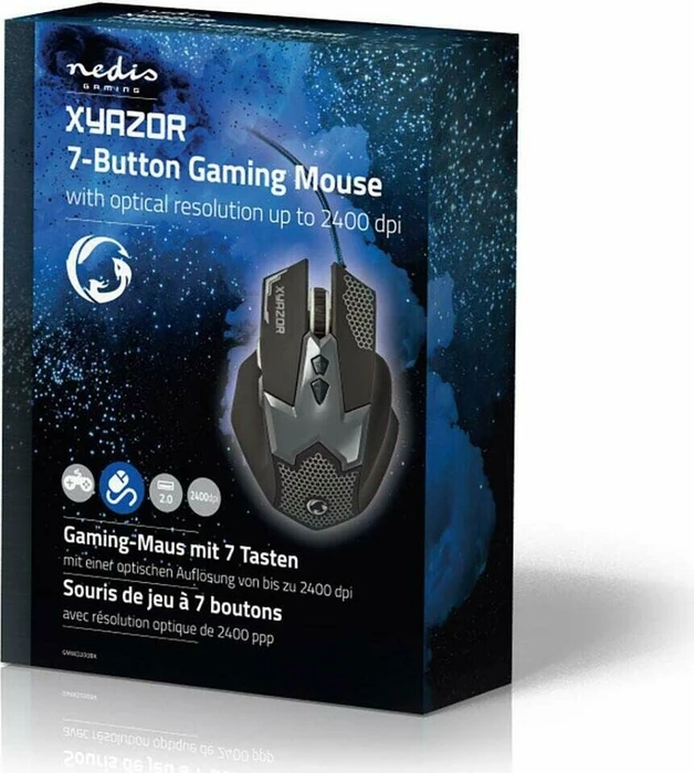 Nedis Xyazor Gaming Mouse, schwarz, USB
