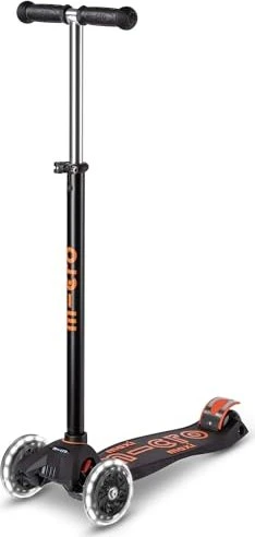 Micro Maxi Micro Deluxe LED Kickboard schwarz/orange