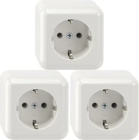 Merten Aufputz SCHUKO-Steckdose, polarweiß