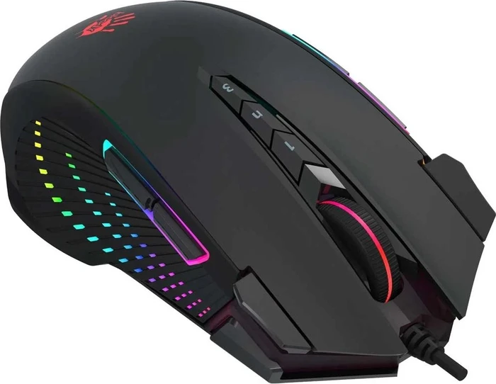A4Tech Bloody J90S 2-Fire RGB Animation Gaming Mouse schwarz, USB