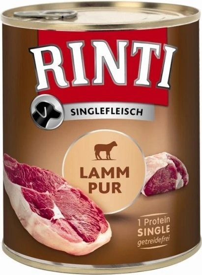 Finnern Rinti Singlefleisch Lamm Pur, 4.80kg (6x 800g)
