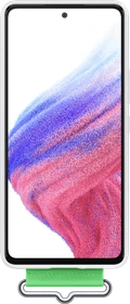 Samsung Silicone Cover with Strap für Galaxy A53 5G weiß