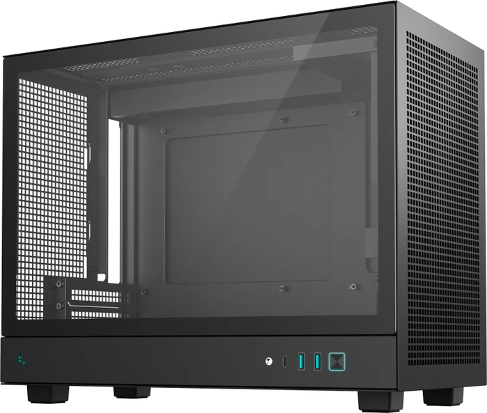 DeepCool CH160 Plus, schwarz, Glasfenster