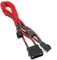 BitFenix Molex auf 3-Pin Adapter, sleeved, 20cm, rot Vorschaubild
