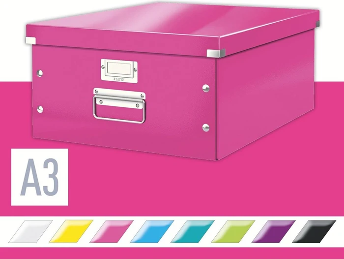 Leitz Click & Store WOW Aufbewahrungsbox groß, pink