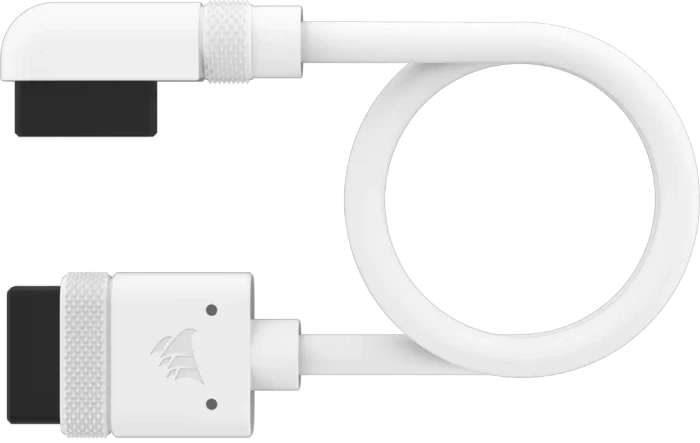 Corsair iCUE LINK Verlängerung, gewinkelt, 20cm, weiß, 2er-Pack