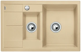Blanco Metra 6 S Compact Einbau Becken reversibel mit Ablauffernbedienung champagner