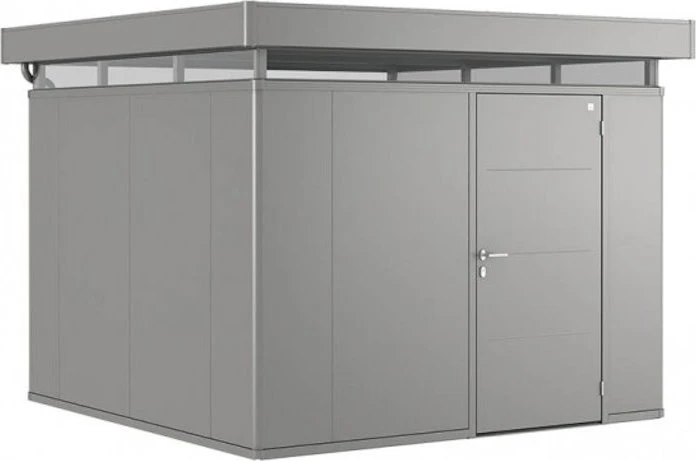 Biohort CasaNova 3x3 Gerätehaus Türanschlag rechts quarzgrau-metallic