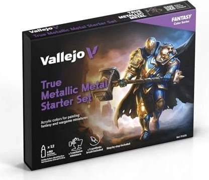 Vallejo True Metallic Metal Starter Set Farbset, 12-tlg.