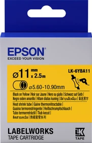 Epson LK-6YBA11 Schrumpfschlauch, 11mm, schwarz/gelb