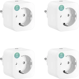 Meross Smart WiFi Plug MSS305, Typ F, Smart-Steckdose, EU, 4er-Pack