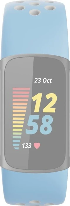 Hama Ersatzarmband für Fitbit Charge 5 Silikon blau/grau