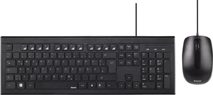 Hama Cortino Wired Tastatur und Maus Set, USB, DE