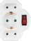 REV Ritter Adapterstecker mit Schalter, 3-fach, 2x Euro, 1x Schuko, weiß Vorschaubild