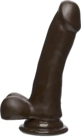 Doc Johnson The D Slim D Firmskyn 6" with Balls chocolate
