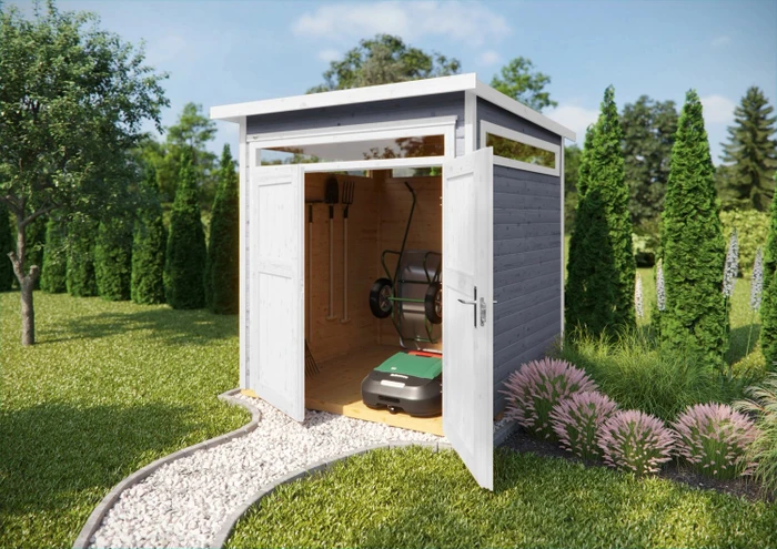 Weka 265 205x209cm Gerätehaus grau