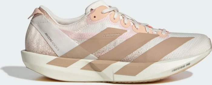 adidas Adizero Adios 9 chalk white/warm sandstone/impact orange (Damen)