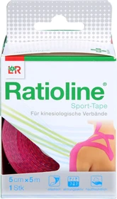 Lohmann & Rauscher Ratioline Sport-Tape Rolle 5cm x 5m rosa, 1 Stück