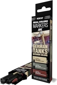 AK-Interactive Real Colors Markers German Tanks Interior Colors Farbset, 3-tlg.