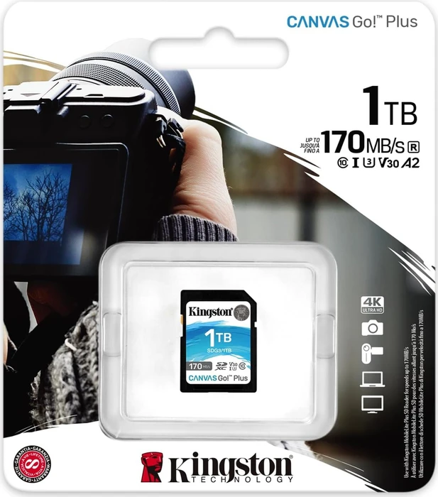 Kingston Canvas Go! Plus R170/W90 1TB, UHS-I U3, Class 10