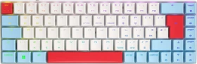 Cherry MX-LP 2.1 Compact Wireless, weiß/hellblau/rot, MX LOW PROFILE RGB SPEED, USB/Bluetooth, UK (G80-3860LVAGB-0)
