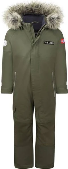 Trollkids Kirkenes Skianzug dusky olive (Junior)