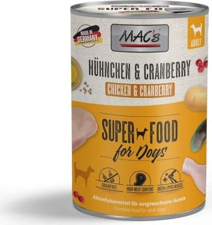 MAC's Dog Hühnchen und Cranberry, 2.40kg (6x 400g)