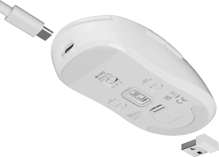 Natec Fury Tanto T4 Wireless Ultra-Lightweight Gaming Mouse weiß, USB/Bluetooth