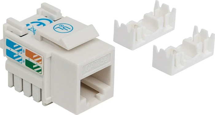 Intellinet Keystone Modul RJ-45 Buchse via Verlegekabel Cat5e, weiß