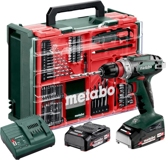Metabo BS 18 Quick Akku-Bohrschrauber inkl. Koffer + 2 Akkus 2.0Ah + Zubehör
