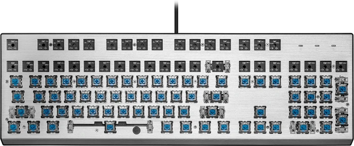 Cooler Master CK351, LEDs RGB, schwarz/silber, LK DarGo Optical BROWN, USB, DE