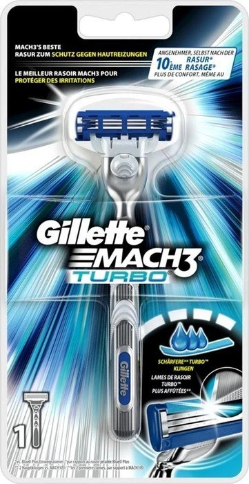 Gillette Mach3 Turbo Rasierer + 1 Wechselklinge