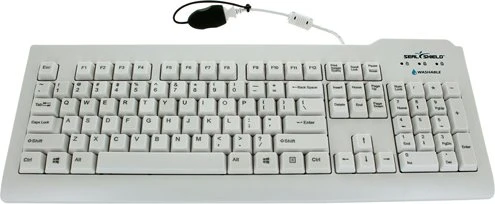 Seal Shield Silver Seal Waterproof Keyboard, weiß, USB, DE