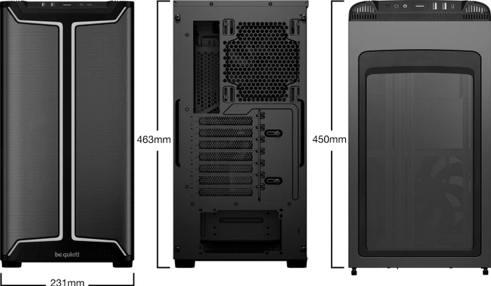 be quiet! Pure Base 501 DX Black, Glasfenster