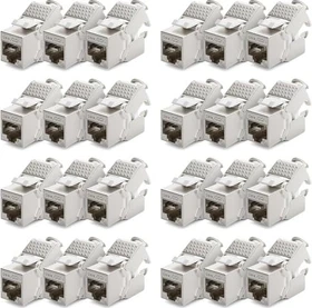 deleyCON Keystone Modul RJ-45 Buchse via Verlegekabel, Cat6a, STP, 24er-Pack