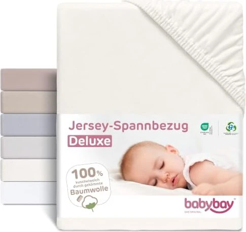 Babybay Jersey-Spannbezug Spannleintuch Original offwhite