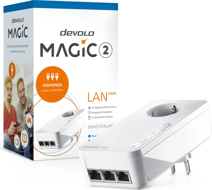devolo Magic 2 LAN triple, G.hn, 3x RJ-45, FR-Version/Typ E