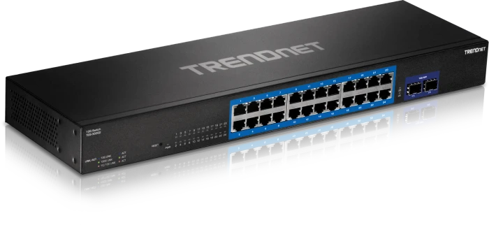 TRENDnet TEG Rackmount Gigabit Switch, 24x RJ-45, 2x SFP+