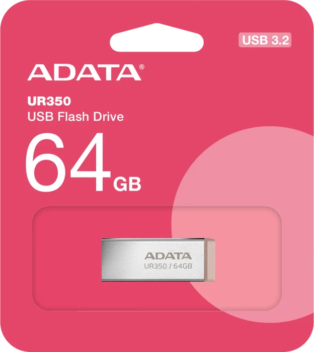 ADATA UR350 USB-A 64GB silber/braun, USB-A, USB 3.2 Gen 1×1