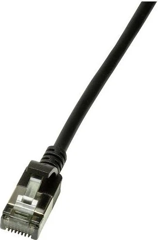LogiLink TPE Slim Patchkabel, Cat6a, U/FTP, RJ-45/RJ-45, 1m, schwarz
