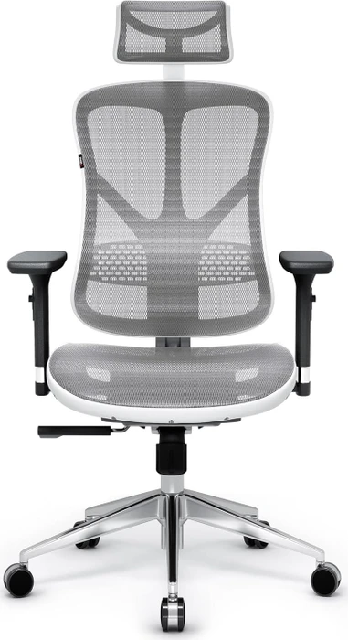 Diablo Chairs V-Basic Ergonomischer Bürostuhl, weiß/grau