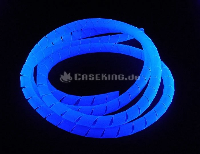 Bitspower Spiral 4mm Kabelhülle UV blau, 1m