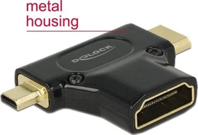 DeLOCK HDMI Micro-D/Mini-C/Typ A Adapter schwarz (65666)
