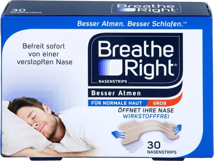 Breathe Right Nasenstrips groß beige, 30 Stück