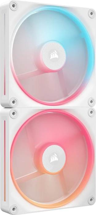 Corsair iCUE LINK LX140-R RGB Dual Pack, weiß, LED-Steuerung, 140mm, 2er-Pack