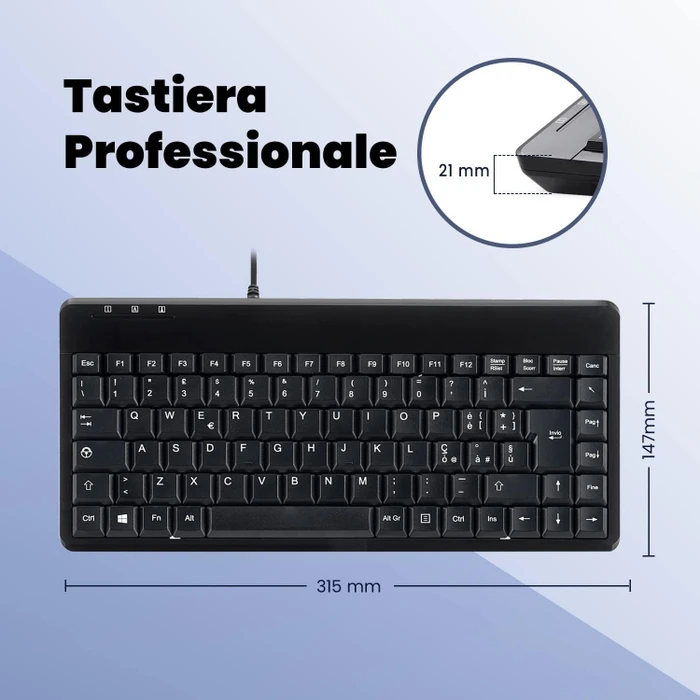 Perixx Periboard-409U, schwarz, USB, ES
