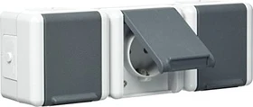 Jung WG 800 SCHUKO Dreifach-Steckdose 16A 250V waagrecht IP44